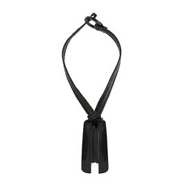 Collar de cuero negro Giorgio Armani Negro