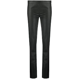 Gianfranco Ferré-Gianfranco Ferré Pantalones pitillo de lana gris oscuro-Gris,Burdeos