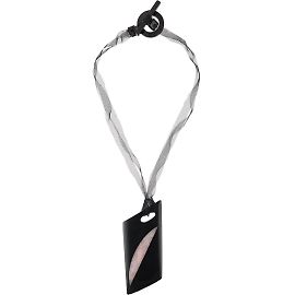 Collier en pierre Giorgio Armani Noir