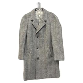 inconnue-tamanho de casaco de tweed vintage 54-Cinza