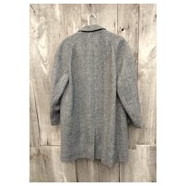 inconnue-talla de abrigo de tweed vintage 54-Gris