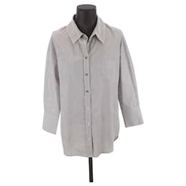 Anine Bing-Cotton shirt-Grey