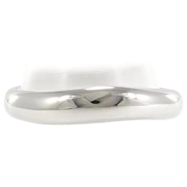 & Other Stories-Platinum Curved Sapphire Ring-Silvery