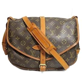 Louis Vuitton-Louis Vuitton Monogram Saumur 30 Sac à bandoulière en toile M42256 en bon état-Marron