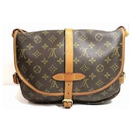 Louis Vuitton-Louis Vuitton Monogram Saumur 30 Sac à bandoulière en toile M42256 en bon état-Marron