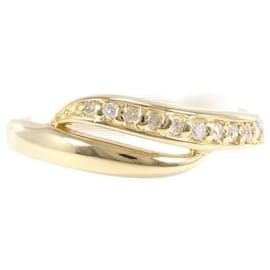 & Other Stories-18K Diamond Link Ring in Great Condition-Golden