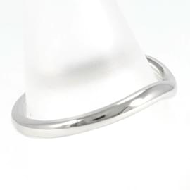 Tiffany & Co-Tiffany & Co Platinum Curved Band Metal Ring in Excellent condition-Silvery