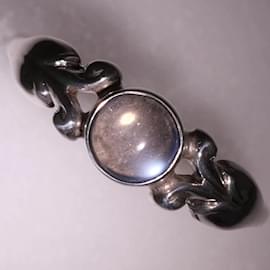 & Other Stories-Silver Moonstone Ring-Silvery