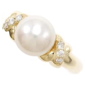 & Other Stories-18K Pearl Diamond Ring-Golden