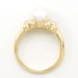 & Other Stories-18K Pearl Diamond Ring-Golden