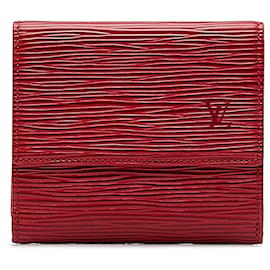 Louis Vuitton-Louis Vuitton Red Epi Portefeuille Elise Wallet-Red