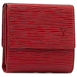 Louis Vuitton-Cartera Louis Vuitton Epi Portefeuille Elise roja-Roja