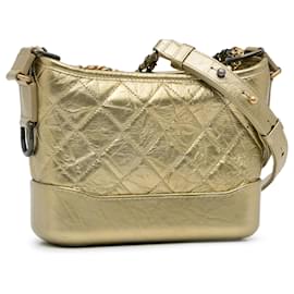 Chanel-Chanel Gold Small Metallic Gabrielle Crossbody Bag-Golden