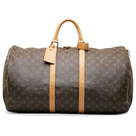 Louis Vuitton-Louis Vuitton Monograma marrón Keepall 55-Castaño