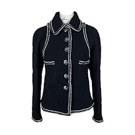 Chanel-New Icon CC Buttons Black Tweed Jacket-Black