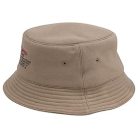 Burberry-Burberry Horseferry Motif Jersey Bucket Hat in Beige Cotton-Beige