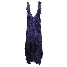 Robe de cocktail à volants Peter Pilotto en viscose violette Violet