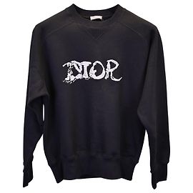 Dior x Peter Doig Logo-Sweatshirt aus schwarzer Baumwolle Schwarz