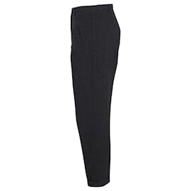 Sportmax-Max Mara Sportmax Tapered Trousers in Grey Cotton-Brown