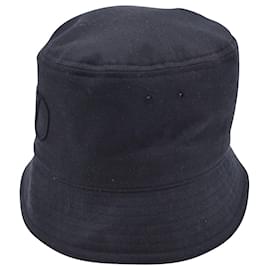 Valentino Garavani-Chapéu bucket com logotipo Valentino Garavani em algodão preto-Preto