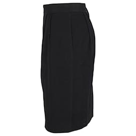 Dolce & Gabbana-Dolce & Gabbana Knee-Length Pencil Skirt in Black Cotton-Black