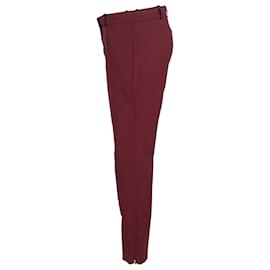 Hugo Boss-Pantalones cónicos slim fit de algodón burdeos de Hugo Boss-Burdeos
