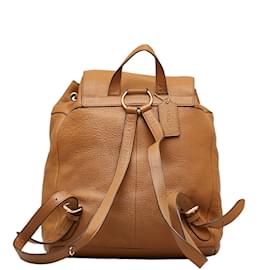 Coach-Coach Leather Billie Backpack Leather Backpack F29008 in Good condition-Brown