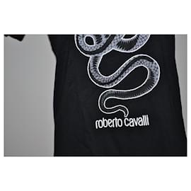 Roberto Cavalli-camiseta nova-Preto,Cinza
