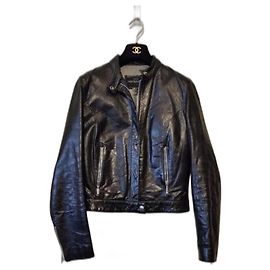 Redskins Black Buffalo Leather Biker Jacket Black