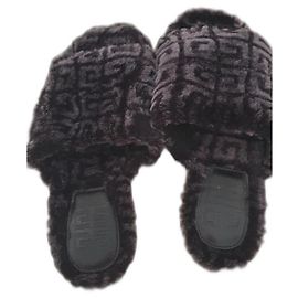 Givenchy Mohair Sandals Dark Grey Dark grey