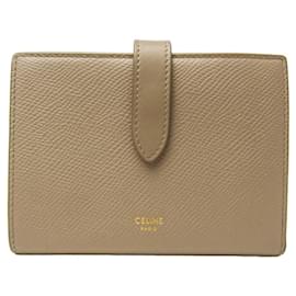 Céline-Celine Medium Strap Wallet-Beige