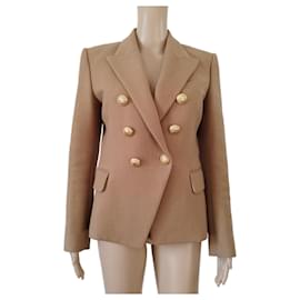 Giacca Balmain in cotone cammello Cammello