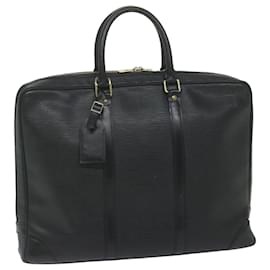 Louis Vuitton-LOUIS VUITTON Epi Porte Documents Voyage Business Bag Black M54472 Auth yk9667-Black