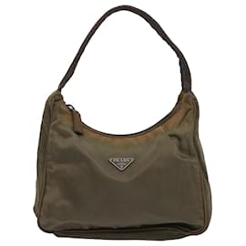 Prada-PRADA Hand Bag Nylon Brown Auth bs10445-Brown