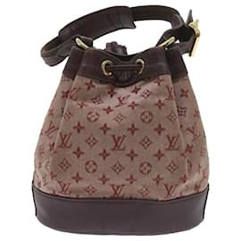 Louis Vuitton-LOUIS VUITTON Monogram Mini Noelie Shoulder Bag Red M92686 LV Auth 60662-Red