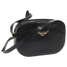 Cartier-CARTIER Shoulder Bag Leather Black Auth bs10376-Black