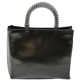 Loewe-LOEWE Twisted Hand Bag Leather Brown Auth bs10355-Brown