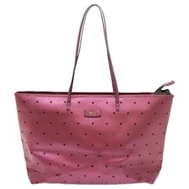 Fendi-FENDI Tote Bag PVC Leather Pink Auth bs10480-Pink