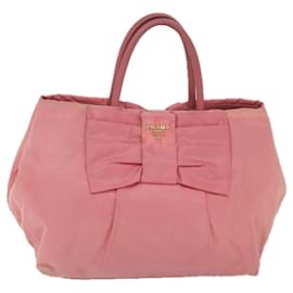 Prada-PRADA Hand Bag Nylon Pink Auth bs10274-Pink