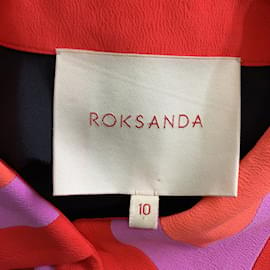 Roksanda-Roksanda negro / rojo / Blusa de seda de manga larga rosa-Negro