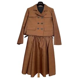 Bottega Veneta-Skirt suit-Brown