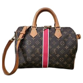 Louis Vuitton-LOUIS VUITTON SPEEDY MONOGRAM BANDOULIÈRE Heritage Personalizzato-Marrone scuro