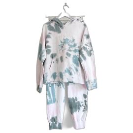 Conjunto de chándal Dior con efecto tie-dye para niña Rosa Gris
