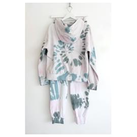 Dior-Dior girls tie dye tracksuit set-Pink,Grey