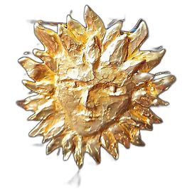 Yves Saint Laurent Spilla con viso solare YSL e Robert GOOSSENS Gold hardware