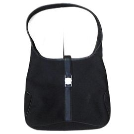 Salvatore Ferragamo nylon handbag Black