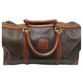 Autre Marque Celine Boston bag leather brown black Brown Black