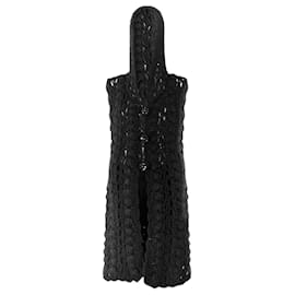 Chanel-Nuevo Chaleco de cachemir con botones gigantes CC Jewel-Negro