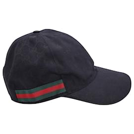 Gucci-Cappellino da baseball Gucci GG in tela nera-Nero