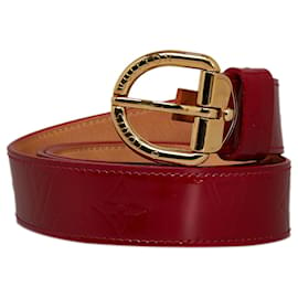 Louis Vuitton-Cinturón Vernis con monograma rojo de Louis Vuitton-Roja